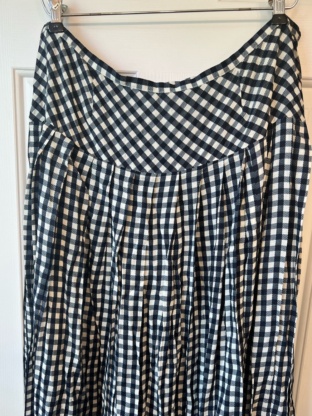 Rixo Tina Navy Gingham Midi Skirt XL - Picture 5 of 16
